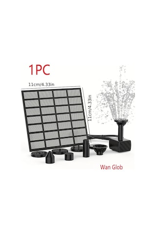 Motion003 1 5w Mini Pompa 6 Nozullu Güneş Enerjili Dış Mekan Fıskiye Seti Kuş Banyoları Havuz Bahçe Akvaryum