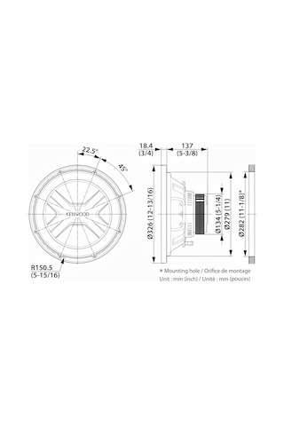 Kenwood Kfc-ps3017w Yeni Ps Serisi 30cm Subwoofer kabinsiz