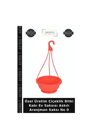 Özel Üretim Çiçeklik Bitki Kabı Ev Saksısı Askılı Aranjman Saksı No 0
