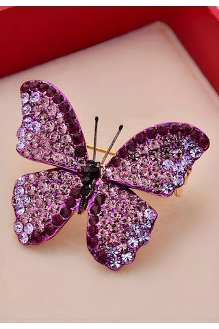 Beautiful Detail Broş Takı Kelebek 241001046 Violet