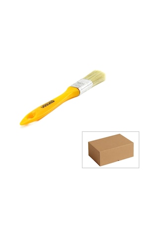 Günsan Boya Fırçası 20mm No-1 001 510 Standart Kestirme Sarı Saplı - 12'li Paket