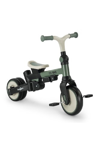 Baby2go Go Bike 6 İn 1 Üç Tekerli Katlanabilir Bisiklet Yeşil Yeşil