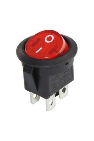 Ic-131-4 Yuvarlak Işıklı Anahtar On-Off 4P 10 Adet