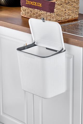 Origa 15 Lt Mutfak Tezgah Üstü Ve Dolap Askılı Çöp Kovası Beyaz