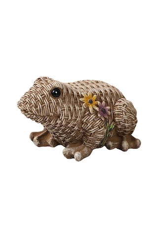 Homyl Kurbağa Heykeli Reçine El Sanatları Süsleme Kitaplık 12x7x9cm