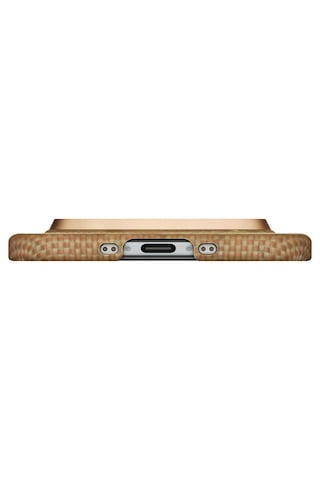 Apple Uyumlu iPhone 17 Air Kılıf M-safeli Aramid Fiber Pitaka Glints Of Gold Ultra Slim Serisi Kapak Gold Gold