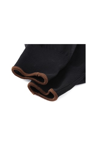 Geeksen 12 Çift Pukaplı Antistatik Nilon Eldiven, Esnek, Soluk, Dayanıklı, Siyah 9l