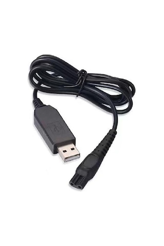 Philips 3000 Hq8505 Tıraş Makinesi Düzeltici Şarj Kablosu Siyah İçin Usb Şarj Kablosu