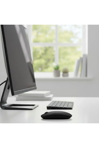 Ergonomik Kablosuz Mouse Usb Alıcılı Siyah Renkli Ofis Ve Oyun İçin Standart