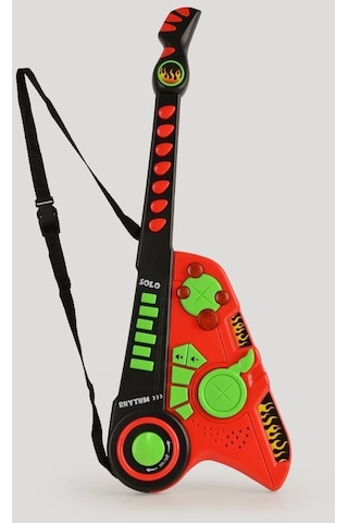 Led Işıklı Melodili Askılı Müzikli Gitar - Lc-30968
