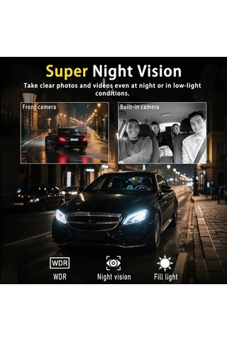 Pazly 360 4 Kanallı Araç Kamerası - 1080p Ön 720p Sağ Sol Arka Gece Görüşlü 32gb Kart 3 Lensli