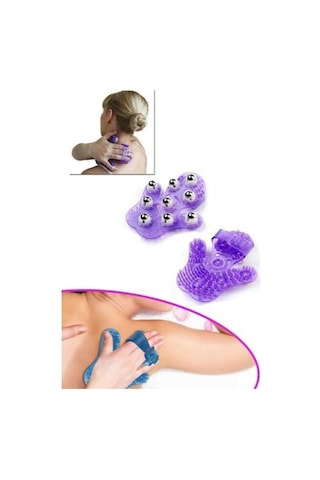 Masaj Eldiveni 9 Bilyeli Massage Glove Çok Renkli