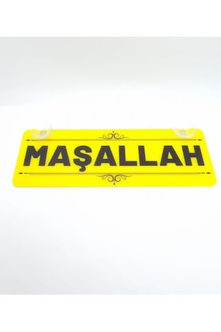 Maşallah Yazılı Vantuzlu Dekor Pleksi Plaka