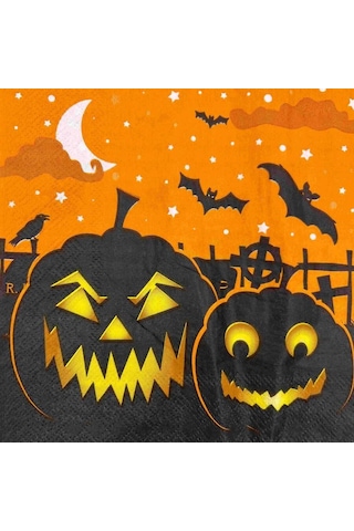İthal Lüks Halloween Parti Peçete Halloween 20li 33 33 Diğer