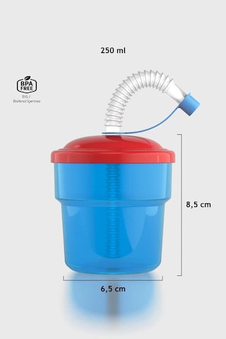 Renga Fizbo 250 Ml Pipetli Pp Bebek Bardak 221007 Mavi - Kırmızı