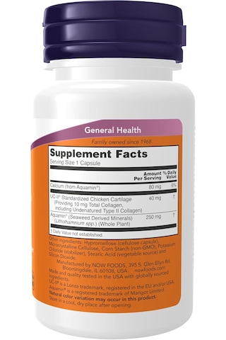 Now Foods Uc-ıı Collagen Hair, Skin & Nails Undenatured Bone, Joint & Cartilage 60 Veg Caps Aromasız