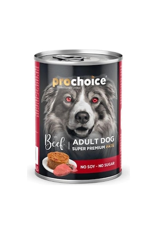 Pro Choice Sigir Etli Sekersiz Ezme Yetiskin Köpek Konservesi 400gr 12 Adet