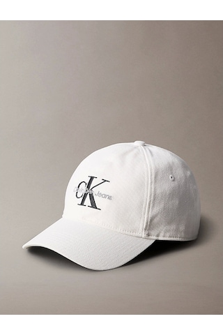 Calvin Klein Jeans Mono Logo Embro Cap Erkek Beyaz Şapka Lv04g5004g-yaf Beyaz