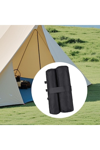 Homyl Gölgelik Kum Torbası Çadır Ağırlıkları Çanta Siyah