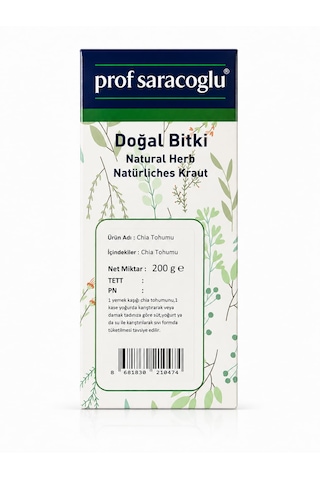 Prof Saracoglu Chia Tohumu 200 G