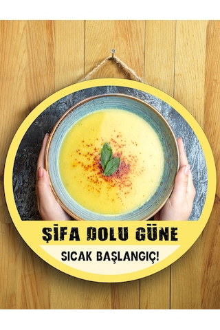 Mayeka Cafeler Restoranlar Çorbacılar İçin Çorba Duvar Kapı Tablo Ahşap Askılı Pano Tabela