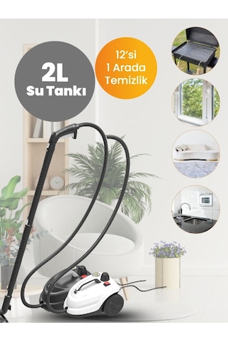 Mieco Stella 5 Bar 2000 W Çok Fonksiyonlu Buharlı Temizleyici + Ütü Başlığı + Eldiven