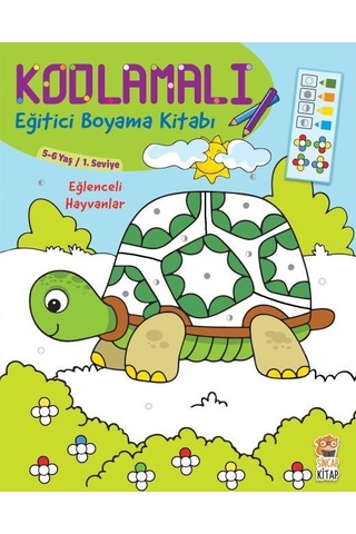 Kodlamalı Eğitici Boyama Kitabı - Eğlenceli Hayvanlar