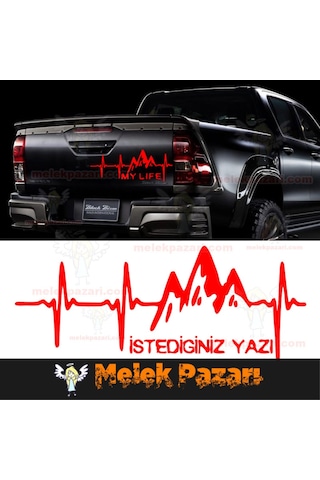 Nabız Atışı Dağ Istediğiniz Yazı Oto Sticker