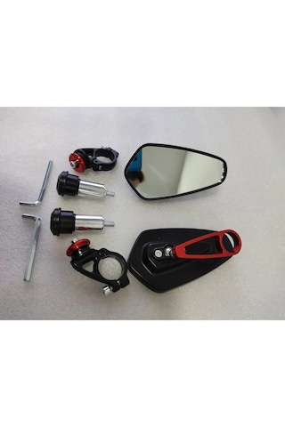 Motosiklet Katlanabilir Gidon Ayna Universal Ayarlanabilir Red