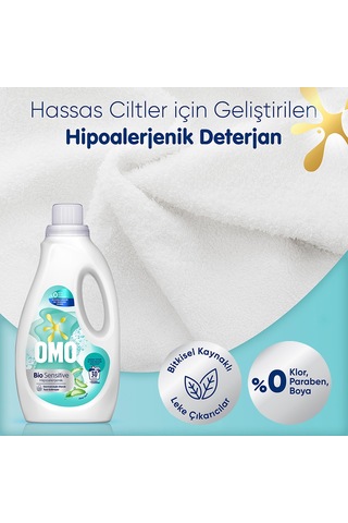 Omo Sıvı Deterjan Bio Sensitive Aloe Vera 1500 Ml X3 Diğer
