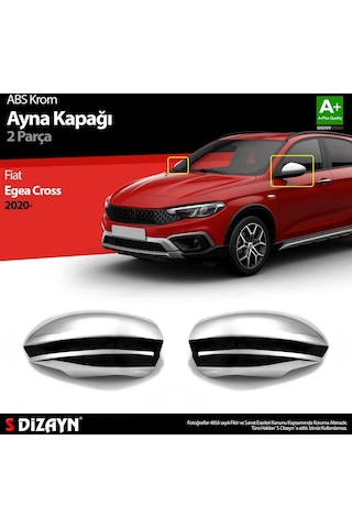 Fiat Egea Cross Abs Krom Ayna Kapağı 2 Prç. 2020 Üzeri