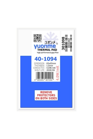 Yuonme Termal Ped / Thermal Pad 1.0mm 4.0w/mk 65x65mm 40-1094
