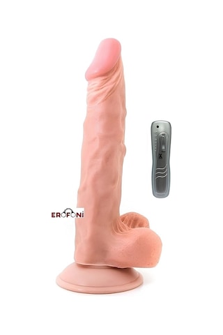 Erofoni Yeni Nesil Ultra Realistik 23 CM Titreşimli Vantuzlu Süper Gerçekçi Vibratör Penis