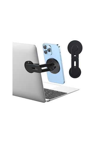 Maiyame Magneetik Telefon Tutucu - İphone 16/15/14/13/12 Ve Tüm Telefonlar İçin Uyumlu, 180 Ayarı, Bilgisayar Monitörü Yan Tutucu, Siyah