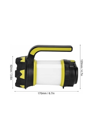 Ntlights 350 Lümen 10w Şarjlı Ledli El Feneri Led Fener Kırmızı Selektörlü Ntls7048 Kırmızı