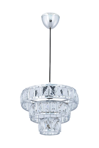 Sultan 40'lık Krom Lüx Taşlı Mutfak Salon Antre Yatak Ve Çocuk Odası Avize Krom