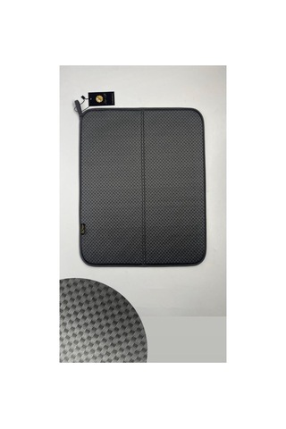 Gri Bulaşık Kurutma Matı 45x36 Cm, Kaymaz Tabanlı Su Emici Mikrofiber Mat Diğer