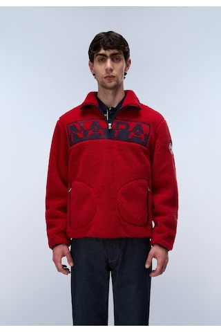 Napapijri T-archive Fleece Hz Erkek Polar-33984 Kırmızı