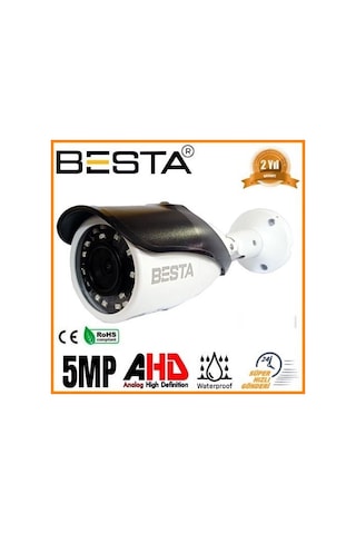 Gerçek 5 Mp Metal Kasa 8 Kameralı Ahd Güvenlik Seti 250 Gb Hdd Dahil