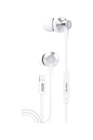 Go Des EP-218 Lightning Kablolu Kulak İçi Kulaklık Mikrofonlu Hi-Fi Stereo 120 cmm Tak & Çalıştır - ZORE-257989