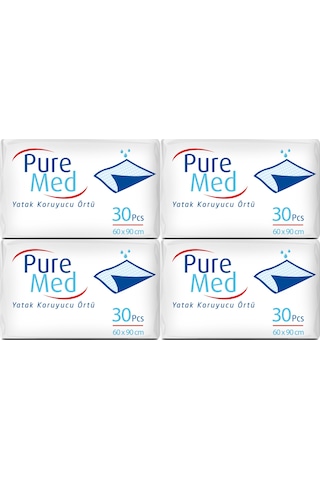 Puremed Hasta Yatak Koruyucu 4 x 30'lu 60 x 90 CM