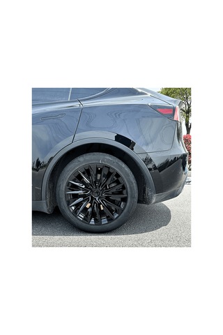 Red Lion Parts Tesla Model Y 2023-2025 Uyumlu 19 İnç Uberturbine Stil Jant Kapağı Seti Parlak Siyah