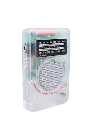 Am/fm Analog Radyo - Kulaklıklı, Taşınabilir Pilli Mini Şeffaf Radyo 88-108 Fm Frekans Aralığı