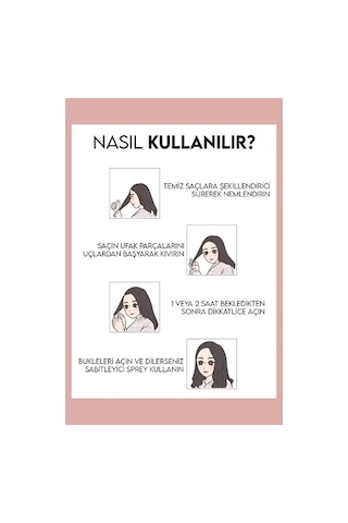Premium Evde Bakım Tarz Yarat Saç Şekli Bigudiseti Isı Kullanmadan 6'lı Bigudi Seti
