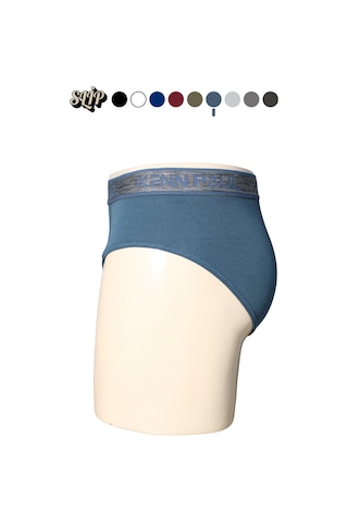 Kp Erkek Düz Pamuklu İndigo Boxer Slip Boxer İndigo