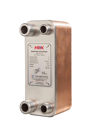 Hex Mb-01 Lehimli Tip Plakalı Isı Eşanjör (28 Plakalı)