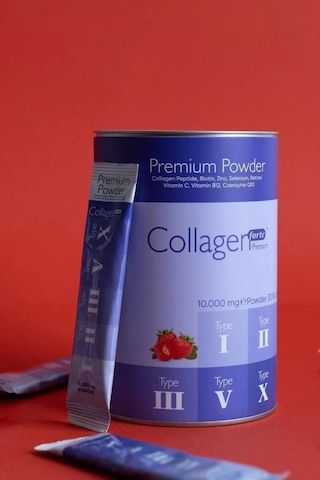 Collagen Forte Çilek Aromalı 1000 Mg Tip 1-2-3-5-10 Toz Kolajen 30 Şase