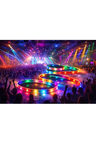 Tv Arkası Bluetooth Rgb Led Şerit Müzik Senkronlu Uygulama Kontrollü Usb Led Aydınlatma 5 Metre Çok Renkli