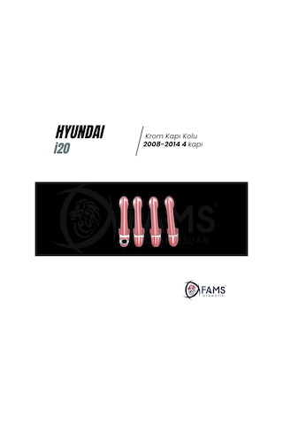 Hyundai İ20 Krom Kapı Kolu 4 Kapı 2008-2014 Arası Paslanmaz Çelik