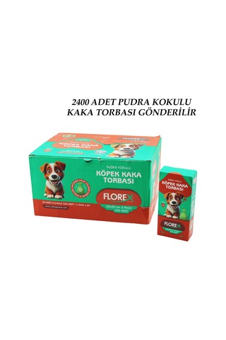2400 Adet 1 Koli Köpek - Evcil Hayvan Kaka Torbası Pudra Kokulu - 25x35cm 5705